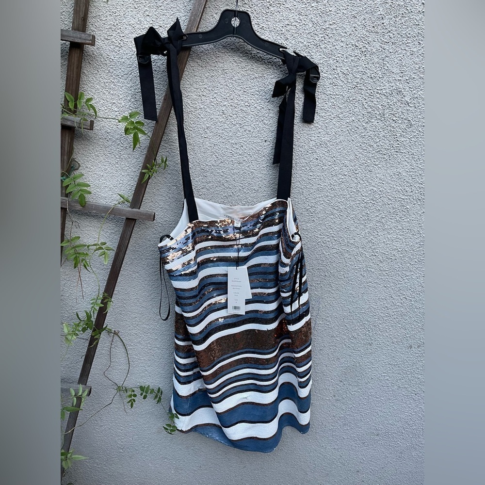 Veronica Beard Abril Striped Sequin Dress New With Tags! - Picture 6 of 11